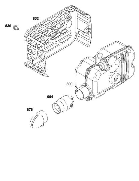 B&S - serijska številka  od 12  125P02-0087-F1 I - SKLOP IZPUÅ NIH PLINOV della Marca Stihl